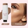 Double-head long-lasting highlight brightening and shadow application multi-functional makeup brush, with pigments suitable for facial application Application Scenario
